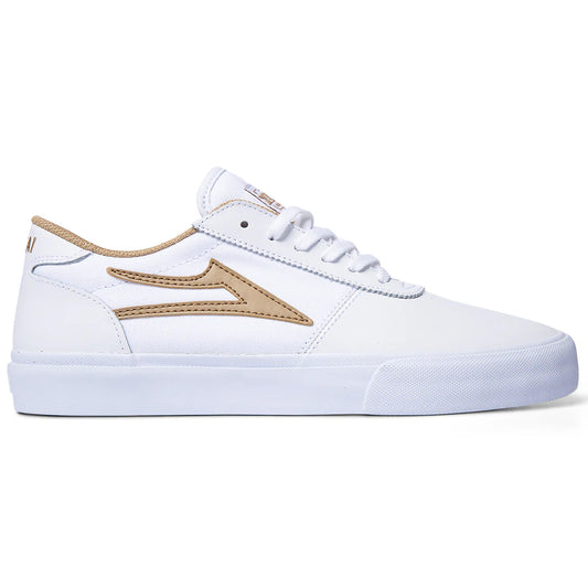 LAKAI LTD MANCHESTER WHITE LEATHER/TAN