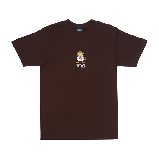 FROG SKATEBOARDS KRAZY MONK TEE BROWN