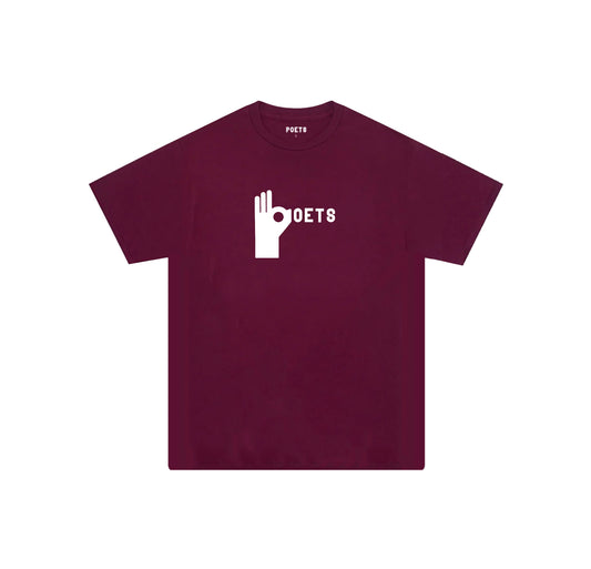 POETS BRAND OH LALA TEE BURGUNDY