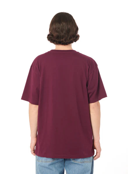 RASSVET / PACCBET KYLER TALE KNIT TEE BURGUNDY