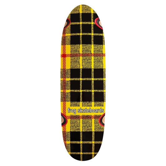 FROG SKATEBOARDS PLAID MICRO PIPER SHAPED DECK 7.75