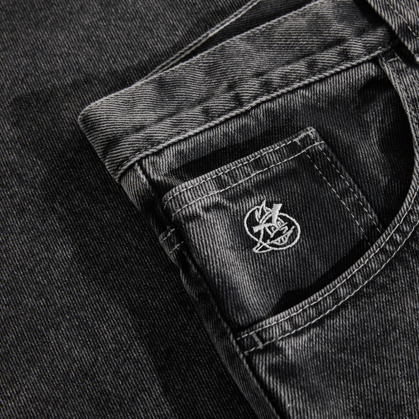 POLAR SKATE CO '93! DENIM SILVER BLACK