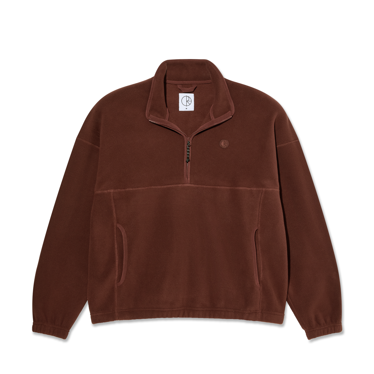 POLAR SKATE CO IVAN HALF ZIP SWEATER WINE