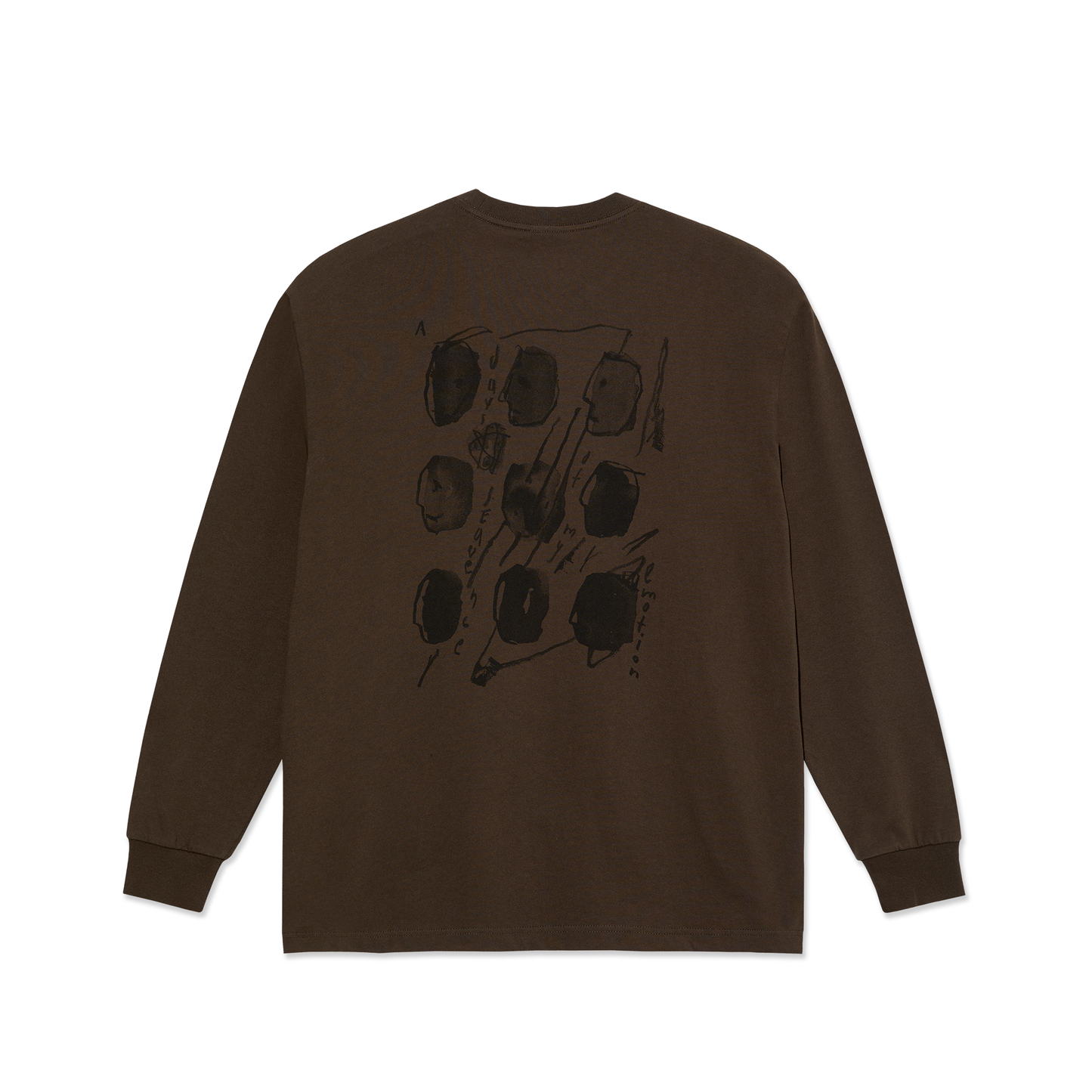 POLAR SKATE CO SEQUENCE LS TEE BROWN