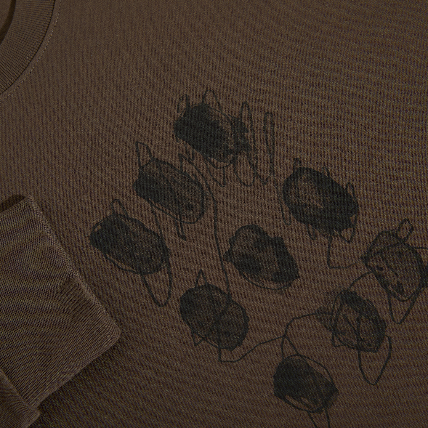 POLAR SKATE CO SEQUENCE LS TEE BROWN