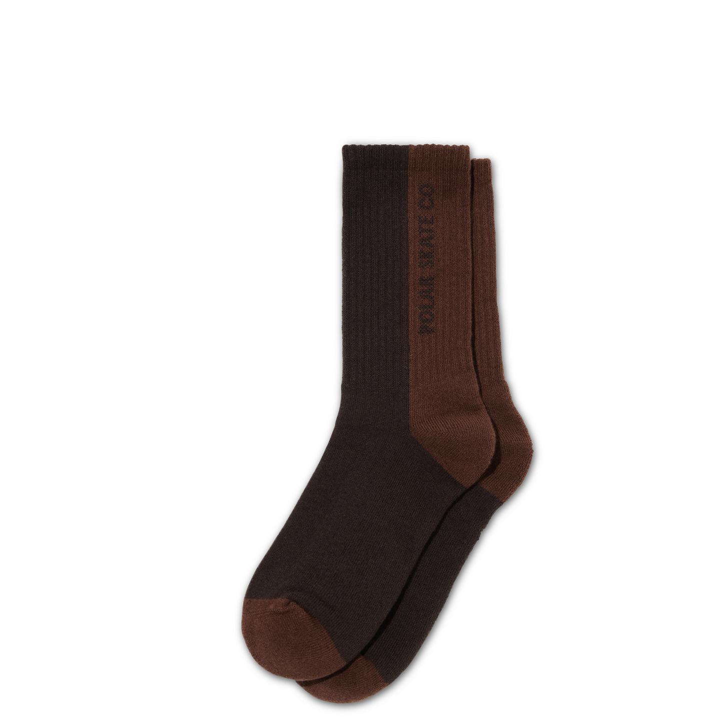POLAR SKATE CO RIB SOCKS 50/50 BROWN