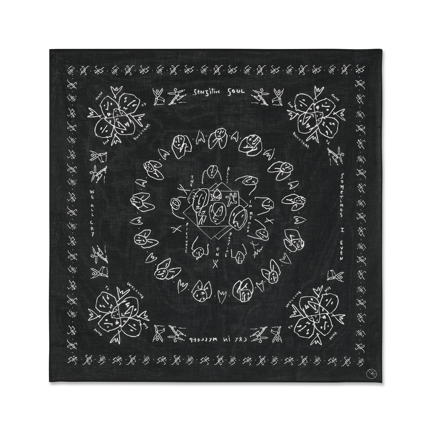 POLAR SKATE CO BANDANA BLACK