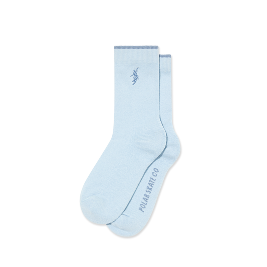 POLAR SKATE CO BUSINESS SOCKS NO COMPLIES FOREVER LIGHT BLUE