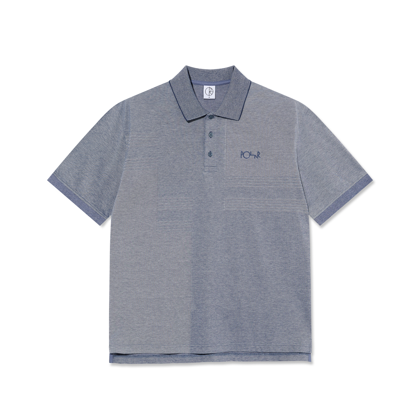 POLAR SKATE CO SURF POLO SHORT PIQUE HEATHER BLUE