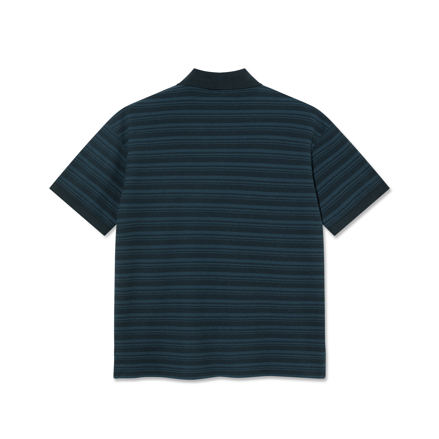 POLAR SKATE CO SURF POLO SHORT STRIPE NEPTUNE BLUE