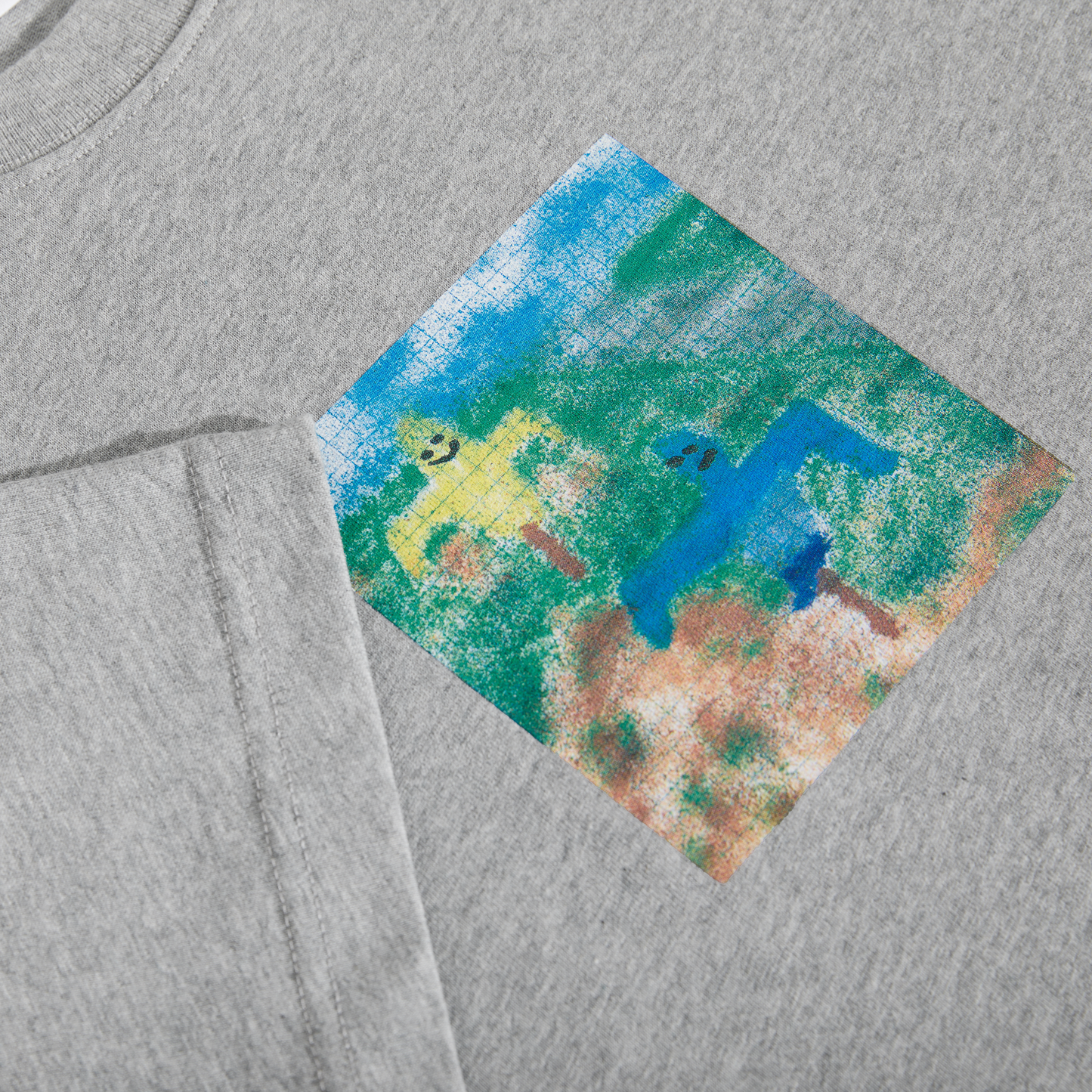 POLAR SKATE CO SCARECROW TEE HEATHER GREY