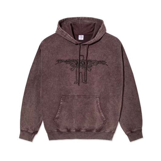 POLAR SKATE CO ACID FRANK SOUL HOODIE BORDEAUX