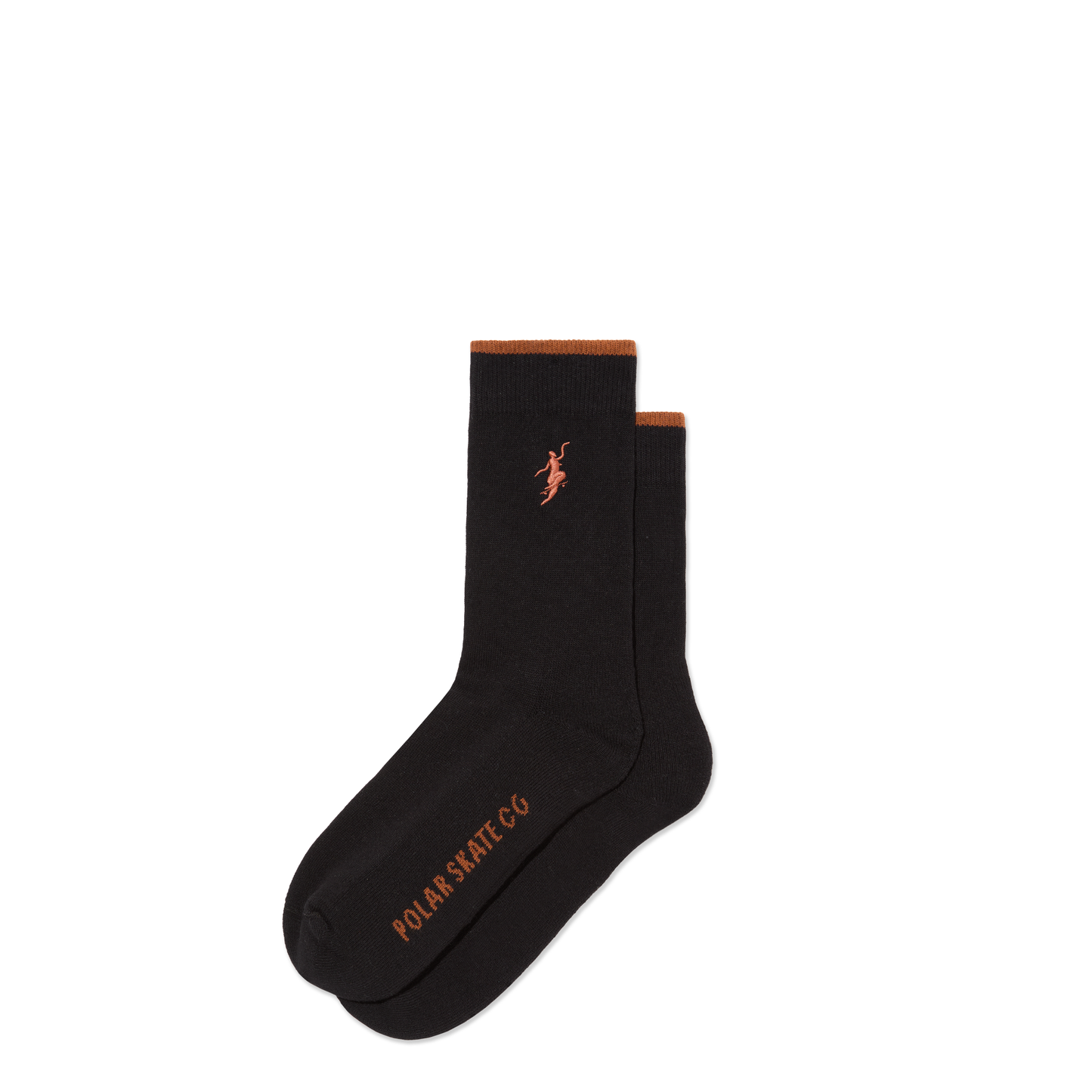 POLAR SKATE CO BUSINESS SOCKS BLACK/CARAMEL