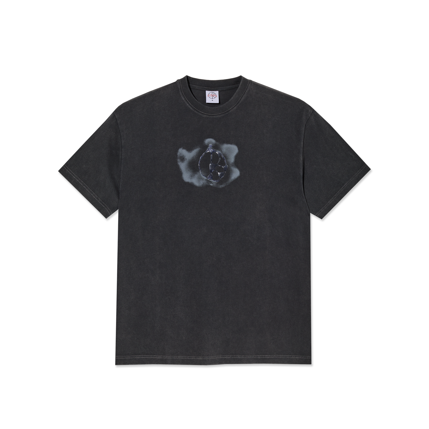 POLAR SKATE CO METAL LOGO TEE SILVER BLACK