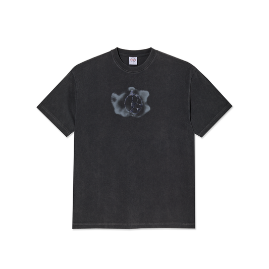 POLAR SKATE CO METAL LOGO TEE SILVER BLACK