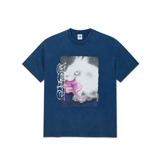 POLAR SKATE CO RABBIT TEE WASHED BLUE