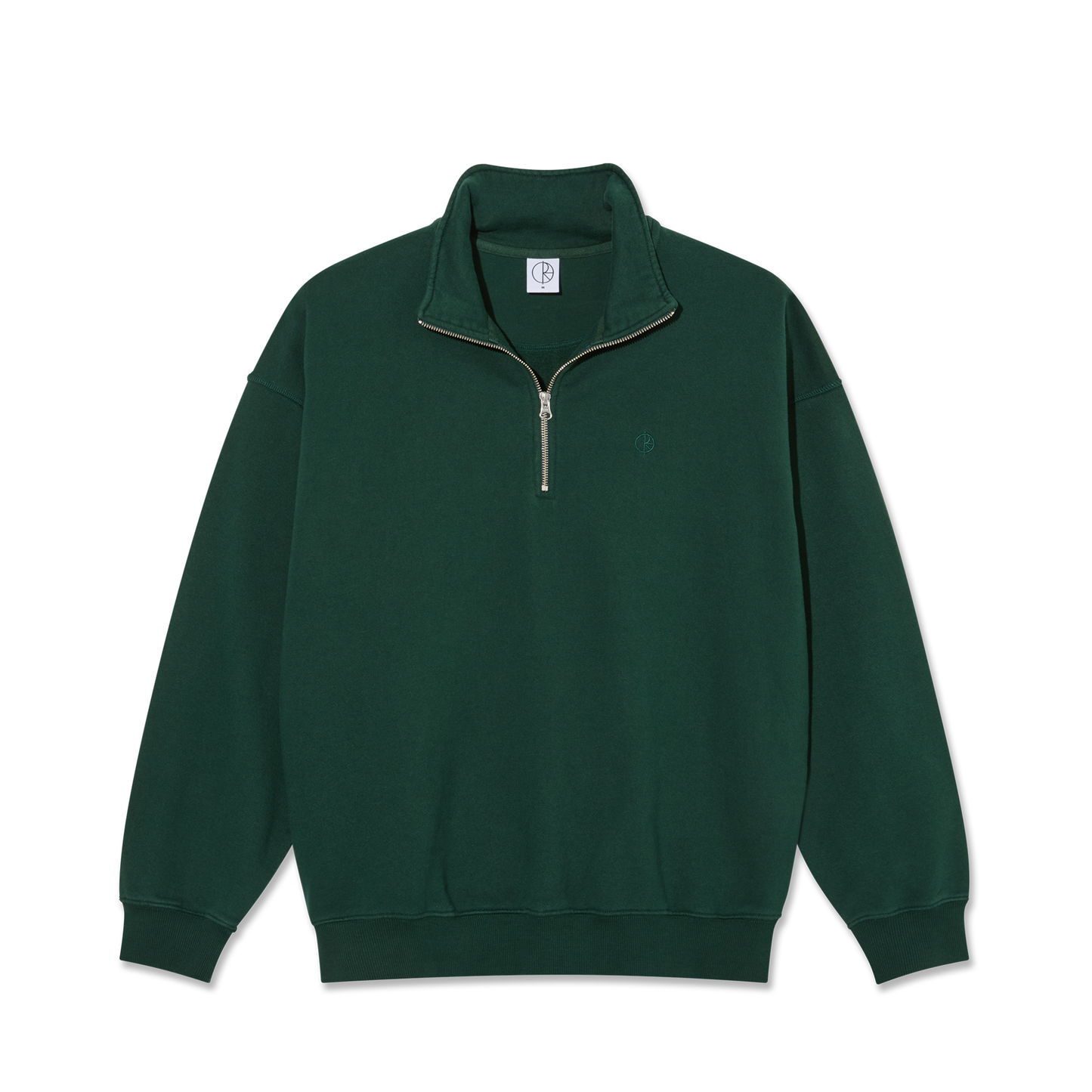 POLAR SKATE CO FRANKIE HALF ZIP SWEATER DARK EMERALD