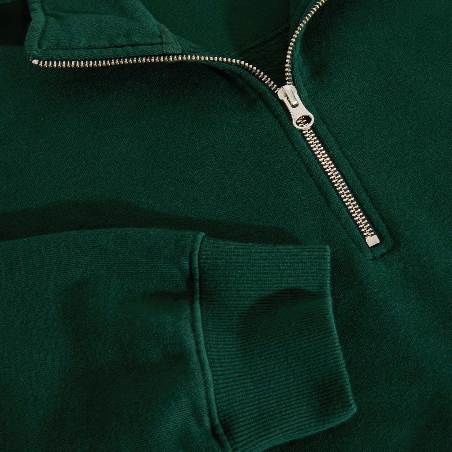 POLAR SKATE CO FRANKIE HALF ZIP SWEATER DARK EMERALD