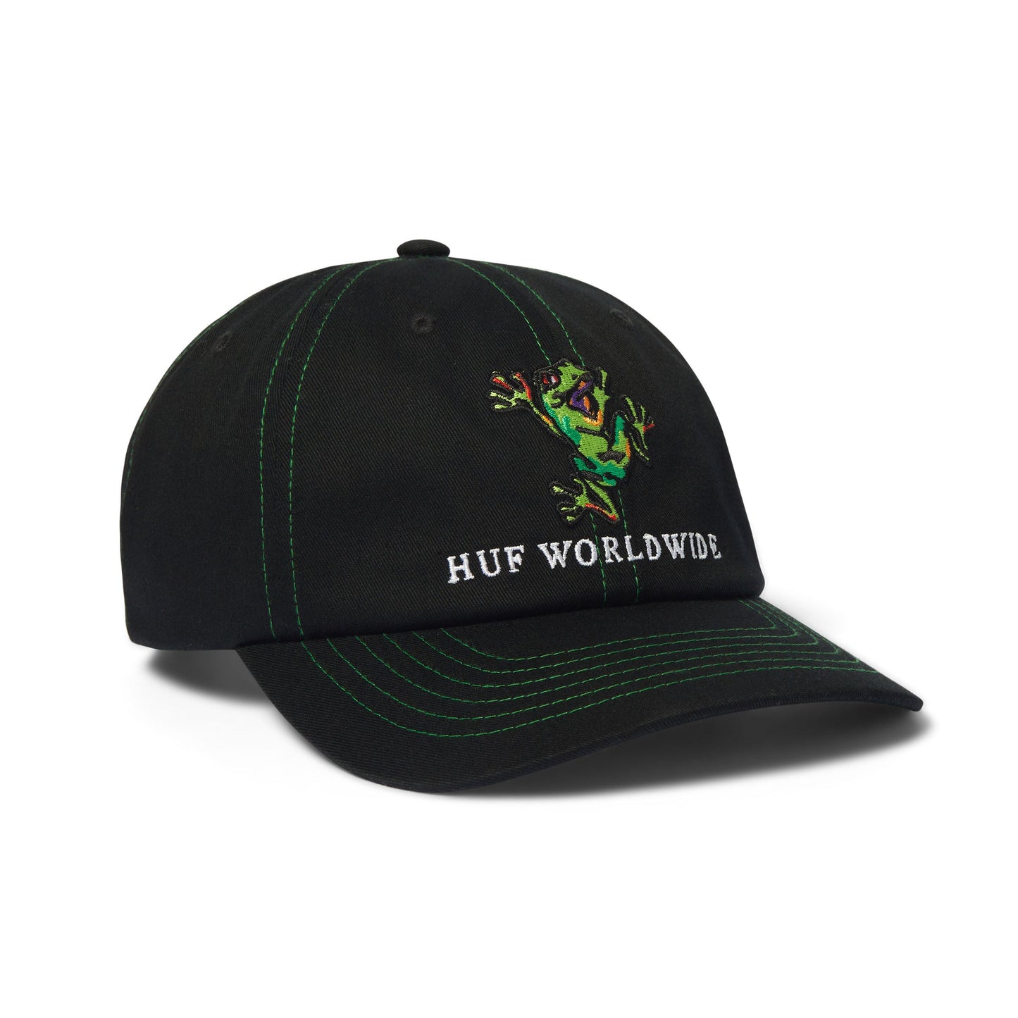 HUF WORLDWIDE STUCK ON YOU 6 PANEL CAP BLACK