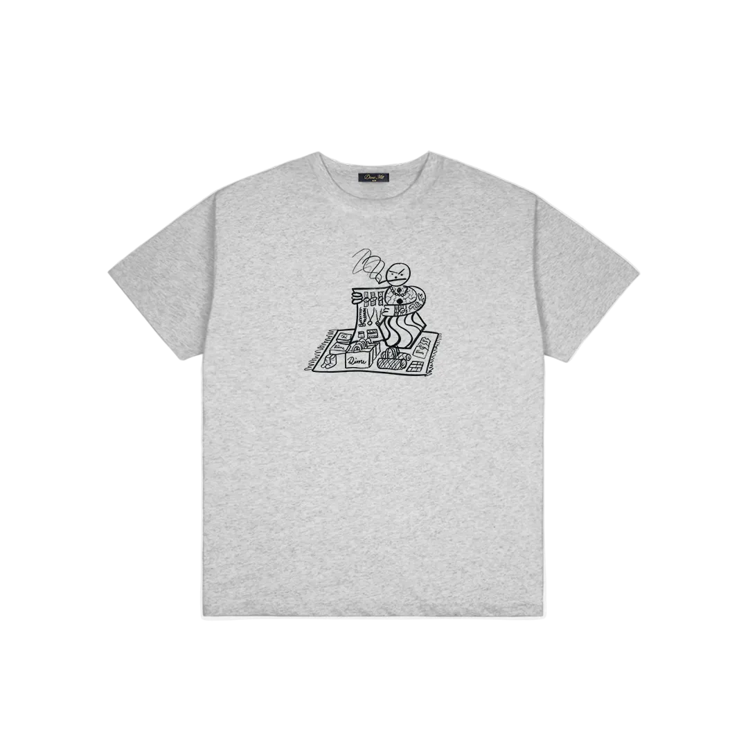 DIME MTL SNACKMAN DEALER TEE HEATHER GREY