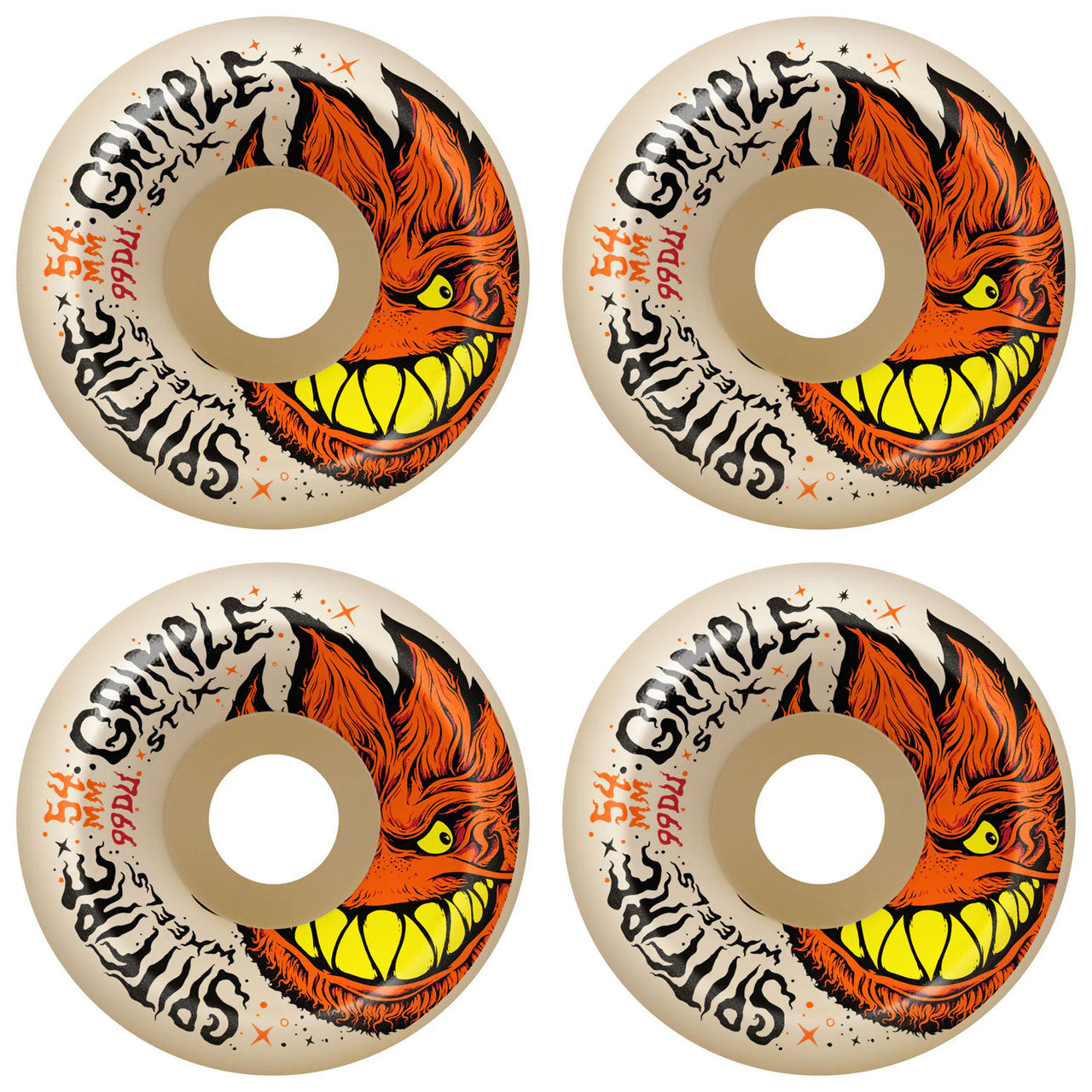 SPITFIRE WHEELS X GRIMPLE STIX GRIMPLEHEAD 99A 54MM LOCK-IN FULL