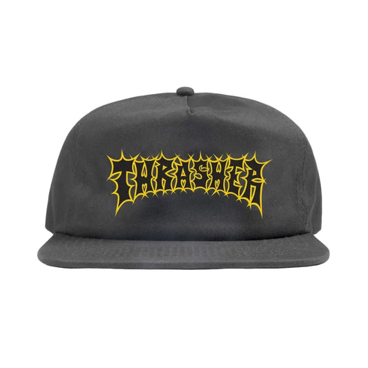 THRASHER MAGAZINE SPIKEY SNAPBACK CHARCOAL