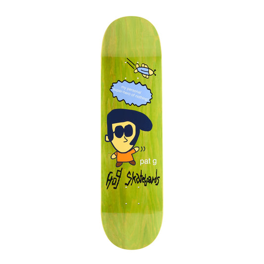 FROG SKATEBOARDS SUPER HERO PAT G DECK 8.25