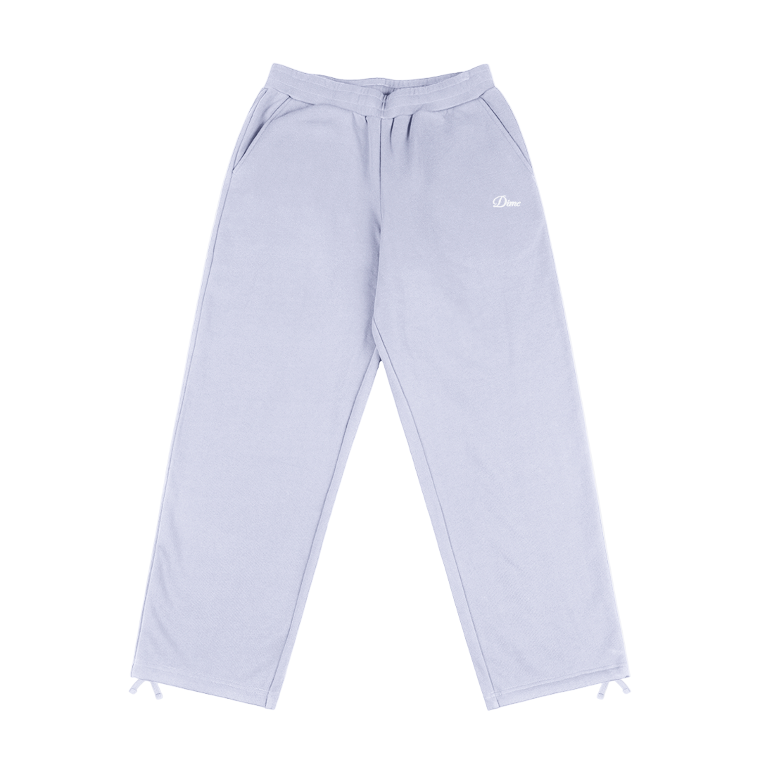 DIME MTL CURSIVE SMALL LOGO SWEATPANTS GREY LAVENDER