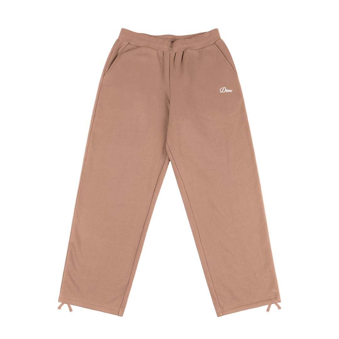 DIME MTL CURSIVE SMALL LOGO SWEATPANTS SEPIA