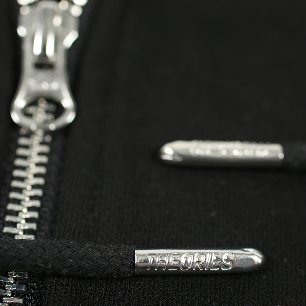 THEORIES SKATEBOARDS SCRIBBLE SPORT ZIP HOODIE BLACK