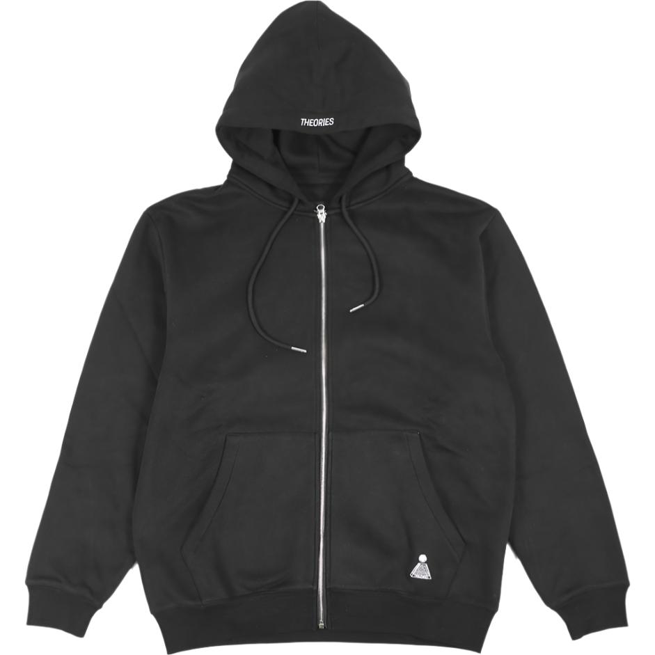 THEORIES SKATEBOARDS SCRIBBLE SPORT ZIP HOODIE BLACK