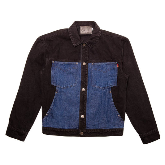 HODDLE SKATEBOARDS TONAL DENIM JACKET BLACK/INDIGO