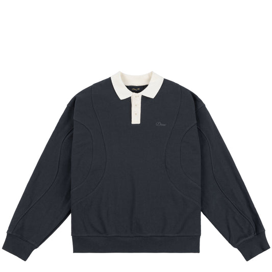 DIME MTL FRENCH TERRY RUGBY SHIRT NAVY