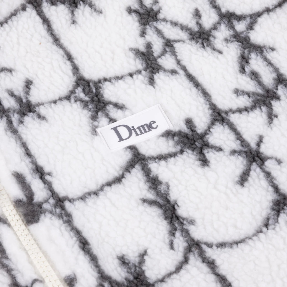 DIME MTL POLAR FLEECE SHERPA ZIP WHITE