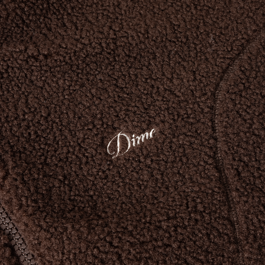 DIME MTL POLAR FLEECE SHERPA ZIP BROWN