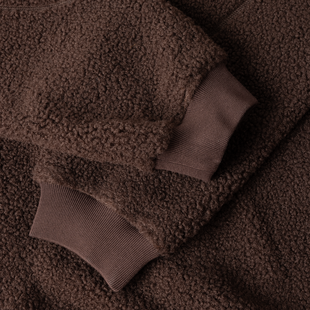 DIME MTL POLAR FLEECE SHERPA ZIP BROWN