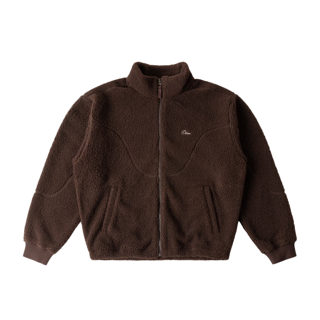 DIME MTL POLAR FLEECE SHERPA ZIP BROWN