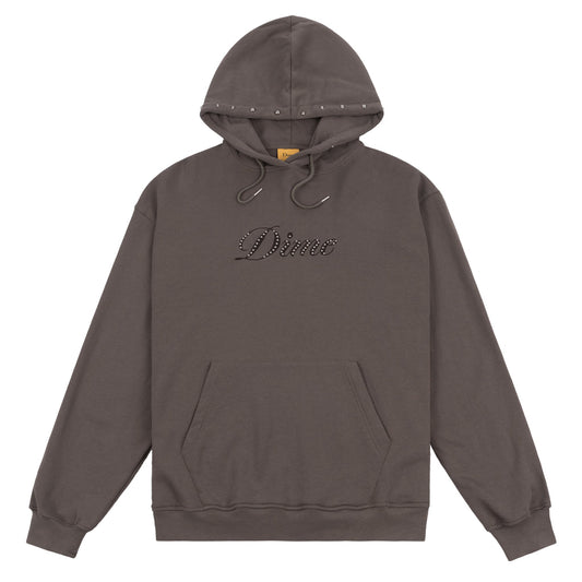 DIME MTL CURSIVE FRENCH TERRY HOODIE WALNUT