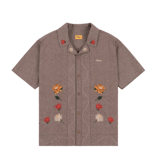 DIME MTL LOTUS BUTTON UP HEATHER BROWN
