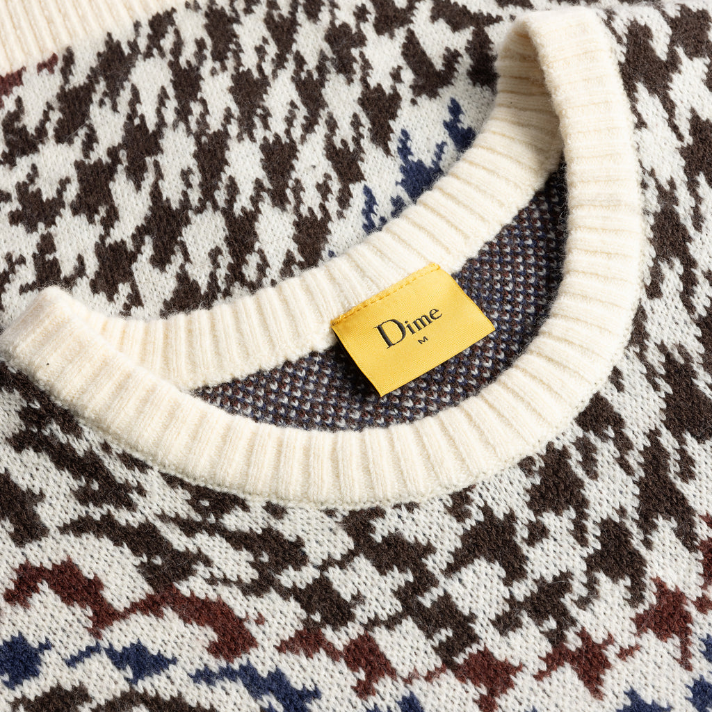 DIME MTL HOUNDSTOOTH KNIT CREAM MULTI