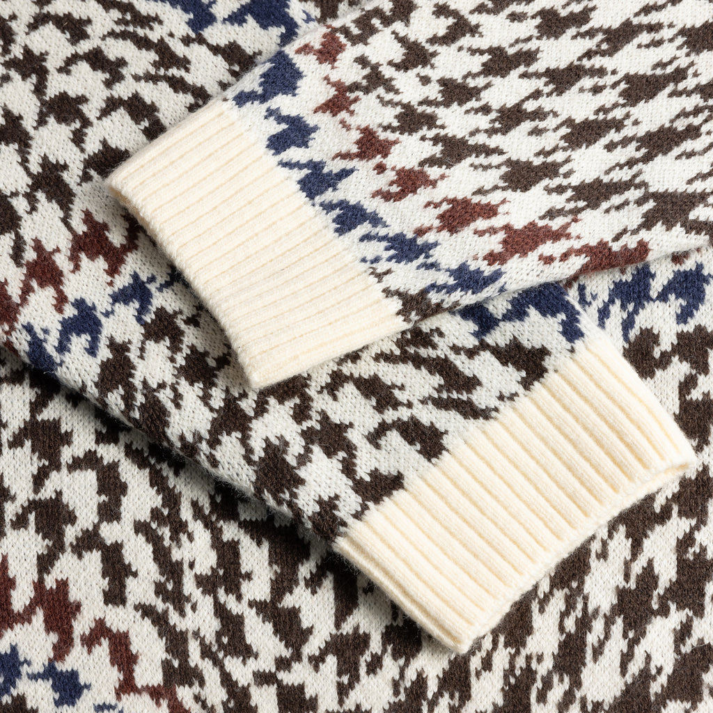 DIME MTL HOUNDSTOOTH KNIT CREAM MULTI