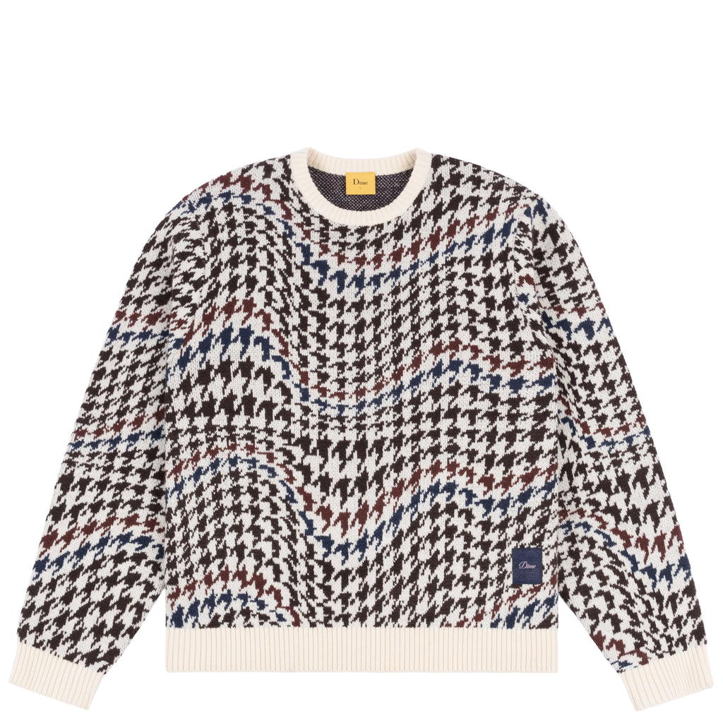 DIME MTL HOUNDSTOOTH KNIT CREAM MULTI