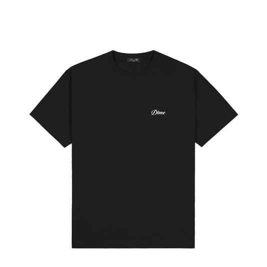 DIME MTL CURSIVE SMALL LOGO TEE BLACK