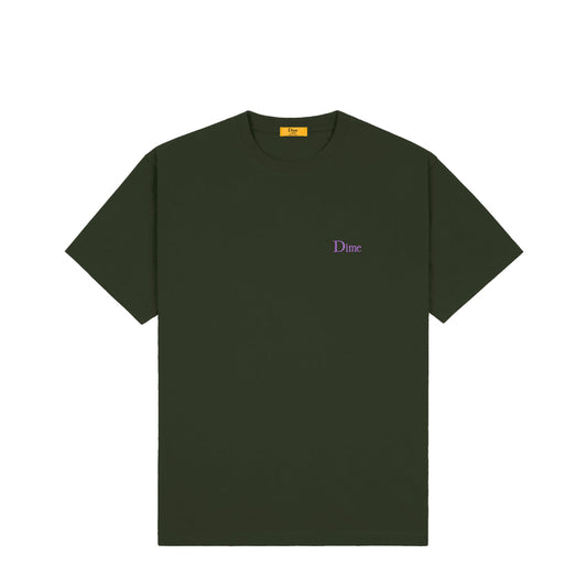 DIME MTL CLASSIC SMALL LOGO TEE FOREST GREEN