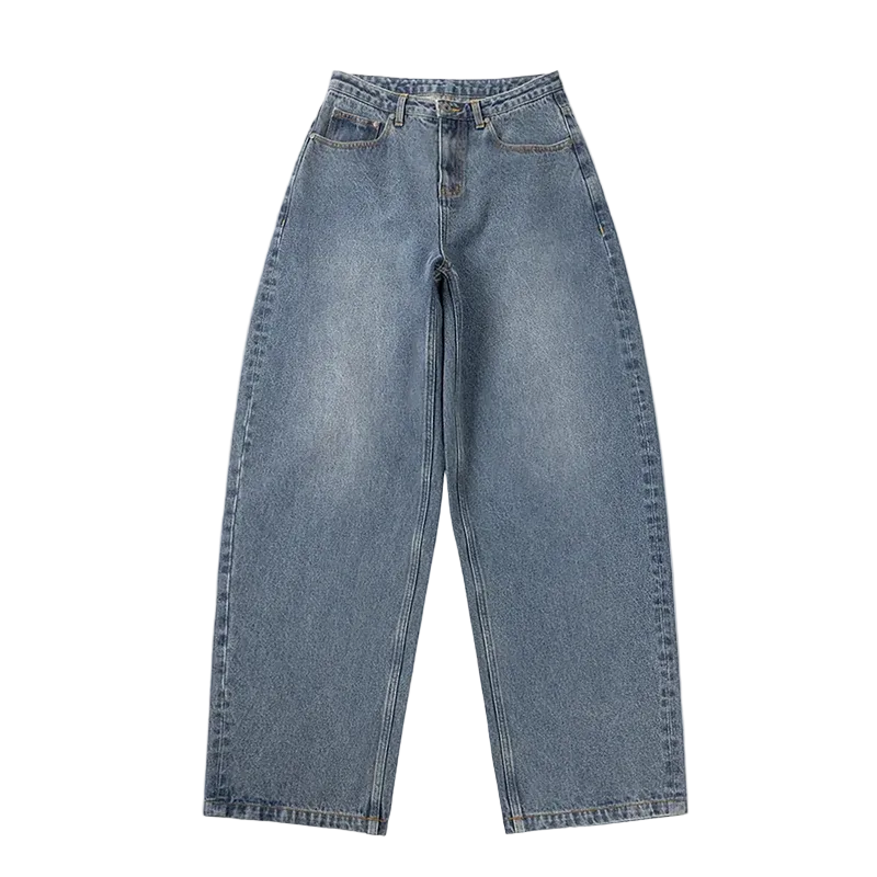 DIME MTL WOMENS BAGGY DENIM PANTS INDIGO WASH