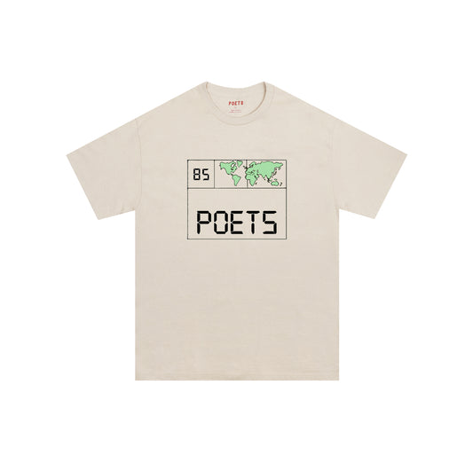 POETS BRAND WORLD CLOCK TEE BEIGE/TAN