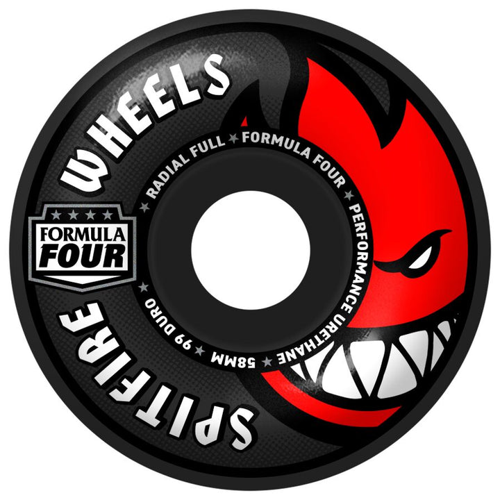 SPITFIRE WHEELS FORMULA FOUR RADIAL FULL 58MM 99A BLACK