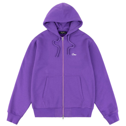 DIME MTL CURSIVE ZIP HOODIE DARK PURPLE
