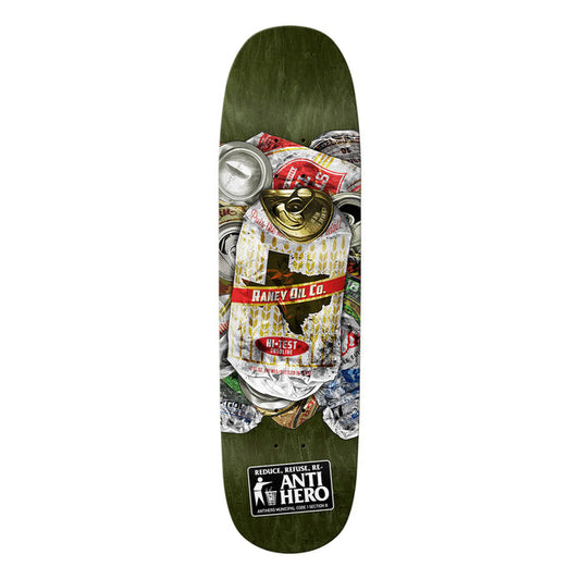 ANTIHERO SKATEBOARDS RANEY REFUSE SHAPED DECK 8.63