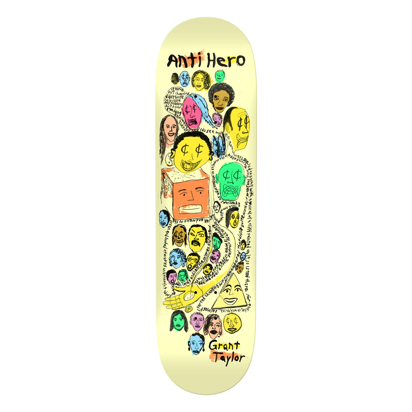 ANTIHERO SKATEBOARDS GRANT EXPRESSIONS DECK 8.5